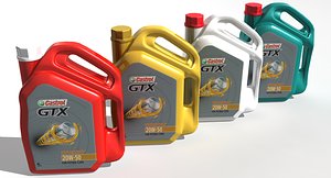 castrol gtx engine oil 3D