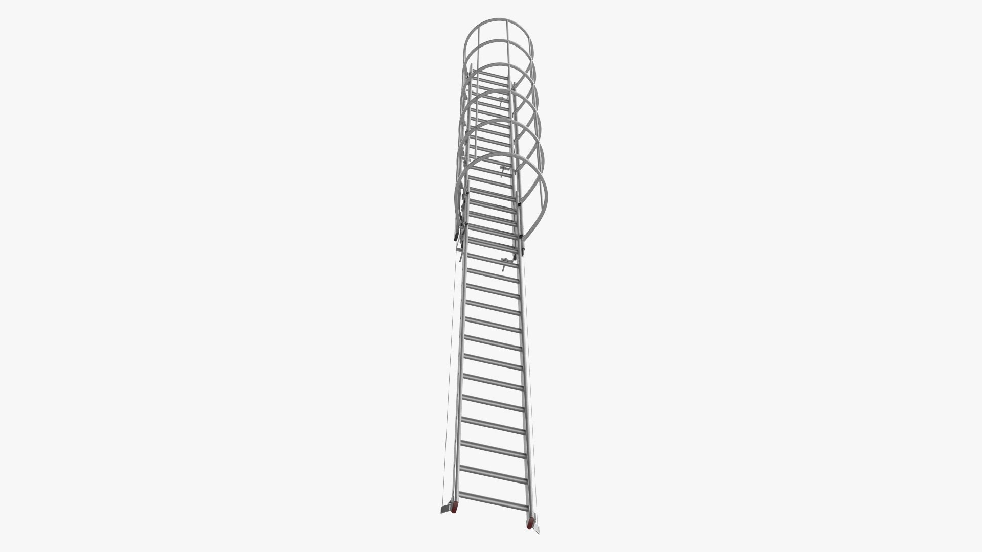 Fire Escape Dropdown Ladder Rigged for Maya 3D model preview