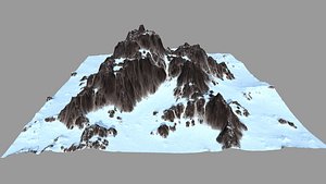 3D snow mountain