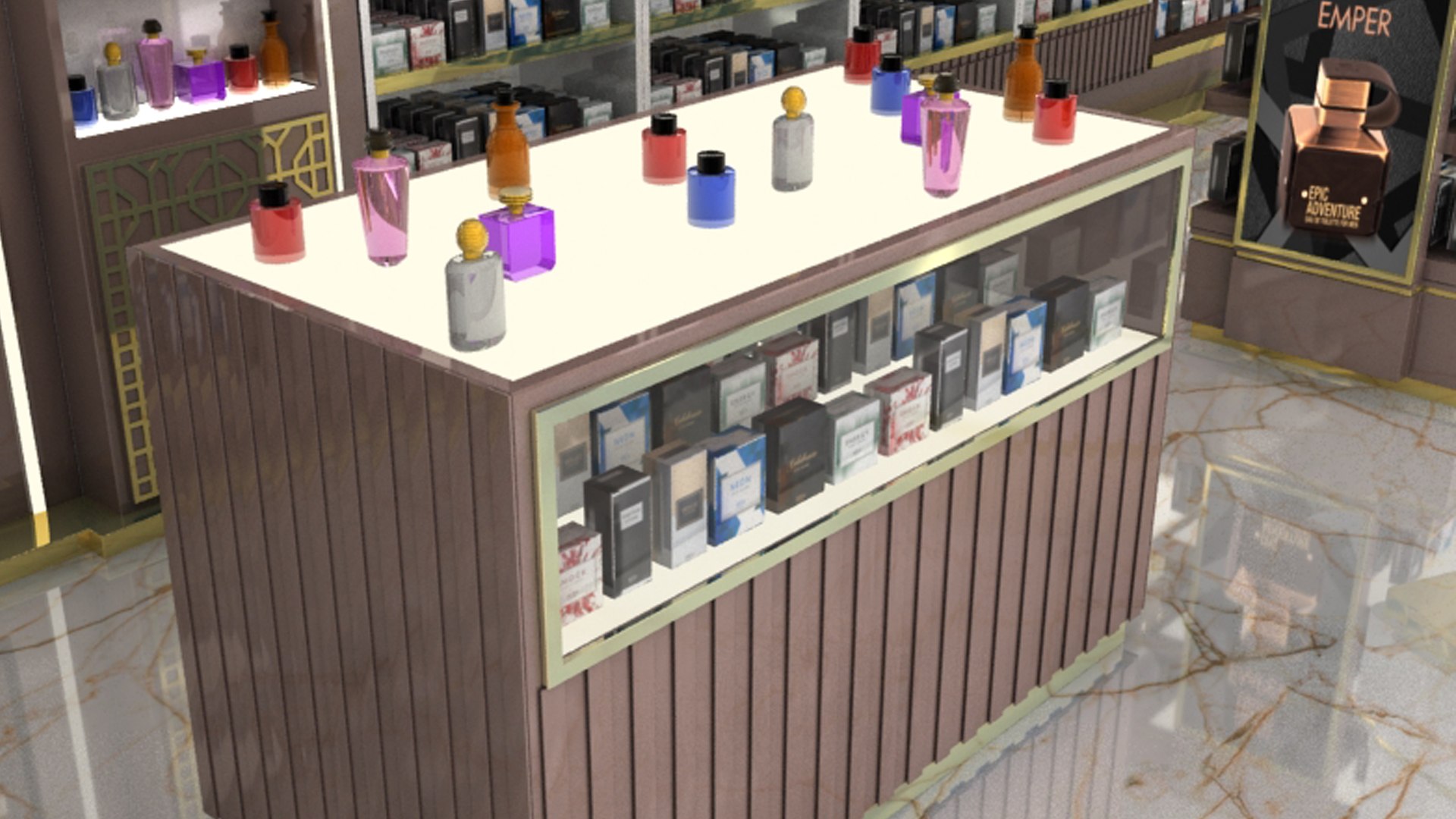 3D Perfume Shop Interior 3d Model - TurboSquid 2178483