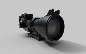 Aimpoint 2X scope Low-poly 3D model