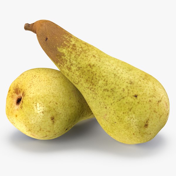long yellow pear 3D model