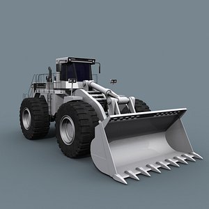 3D model mining loader - vehicle animation