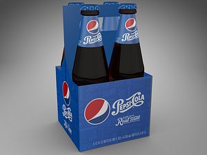 4-pack glass bottles pepsi 3ds