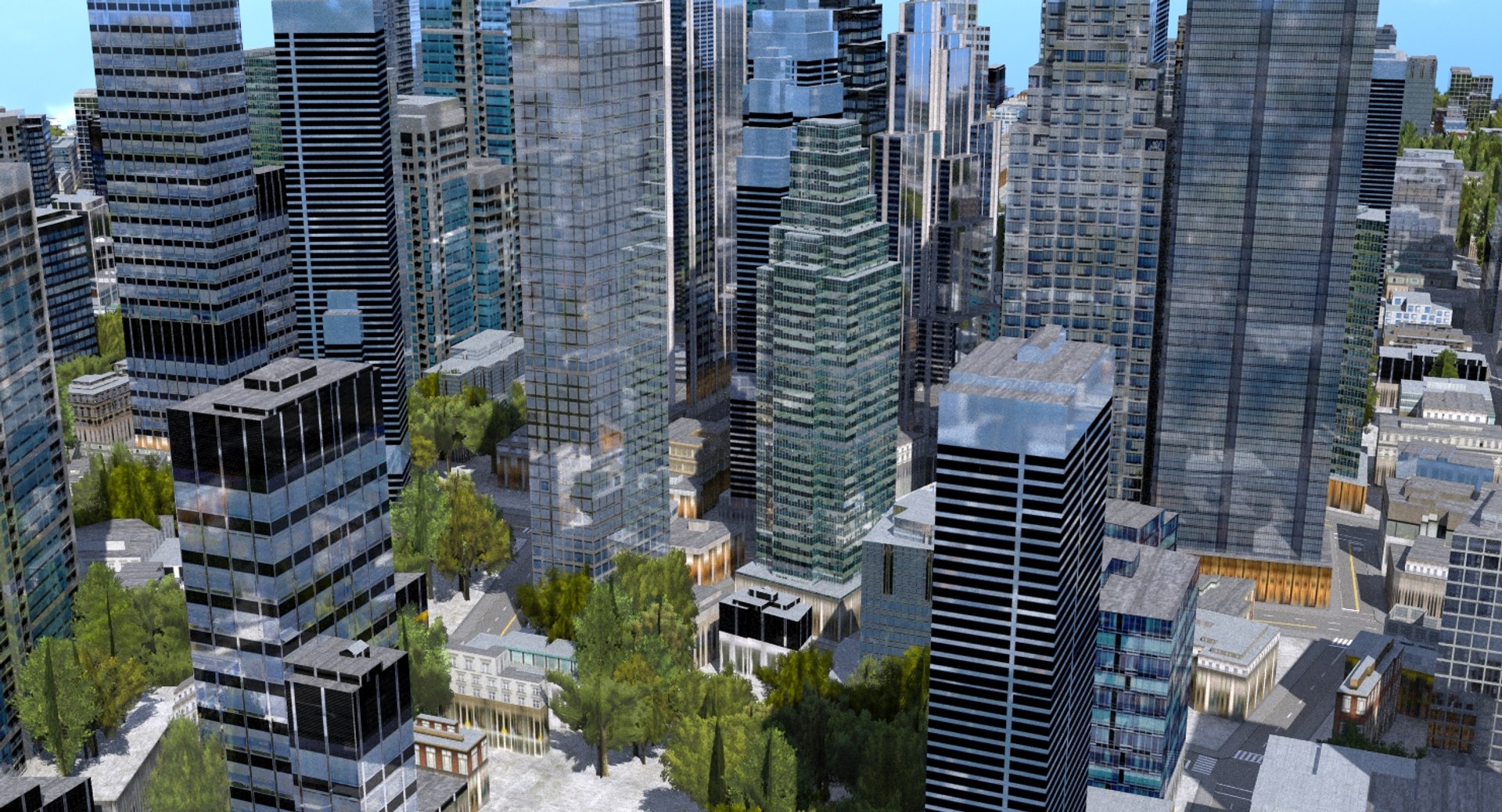 Cityscape Scene Highrise 3D Model - TurboSquid 1385833