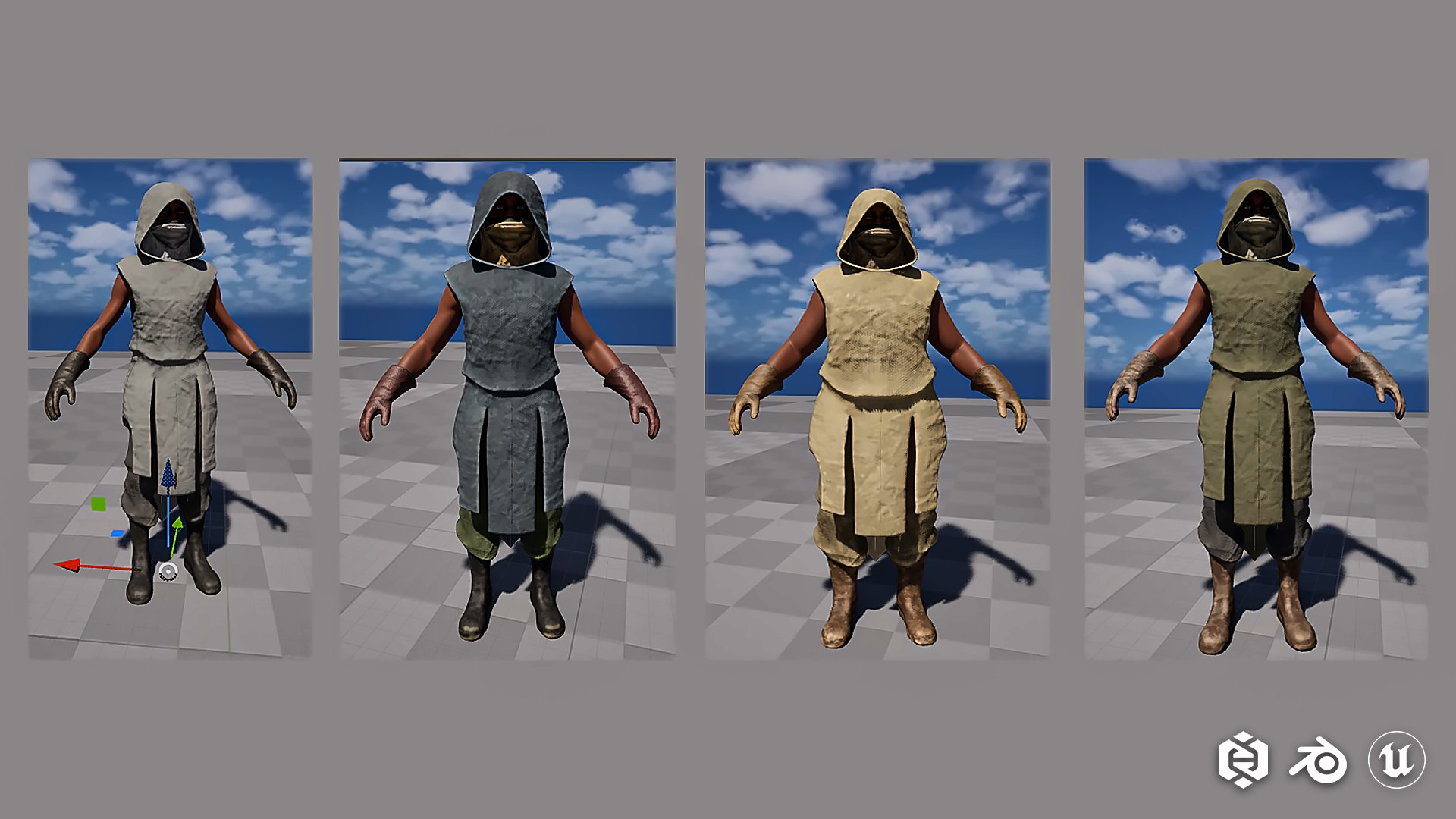Assassin Outfit - Parametric MetaHuman Clothing- Recolorable 3D Model ...