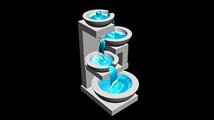 Outdoor bowl fountain 3D model