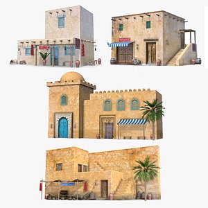 3D model Photorealistic Old Arabic Islamic House Collection