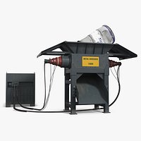 Working Industrial Metal Shredder