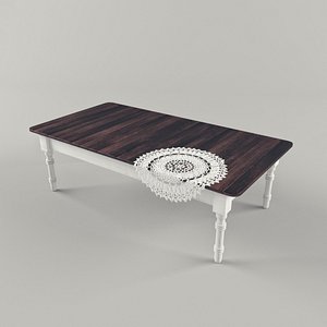 3d model wood table old