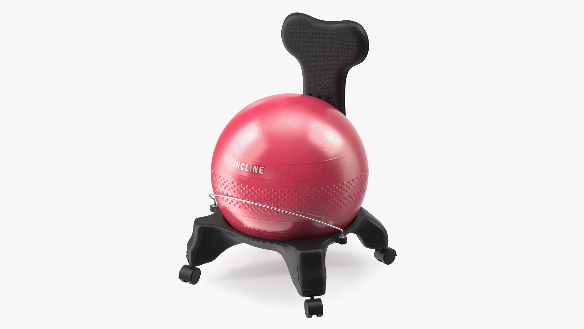 Gaiam Chair Black with Pink Ball 3D model preview