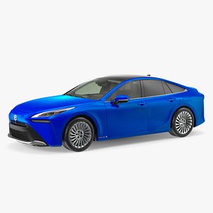 3D Toyota Mirai Hydrogen Fuel Cell Vehicle Fully Detailed Rigged model