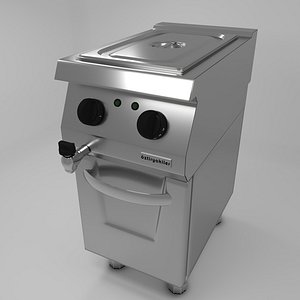 3D design modeled commercial kitchen