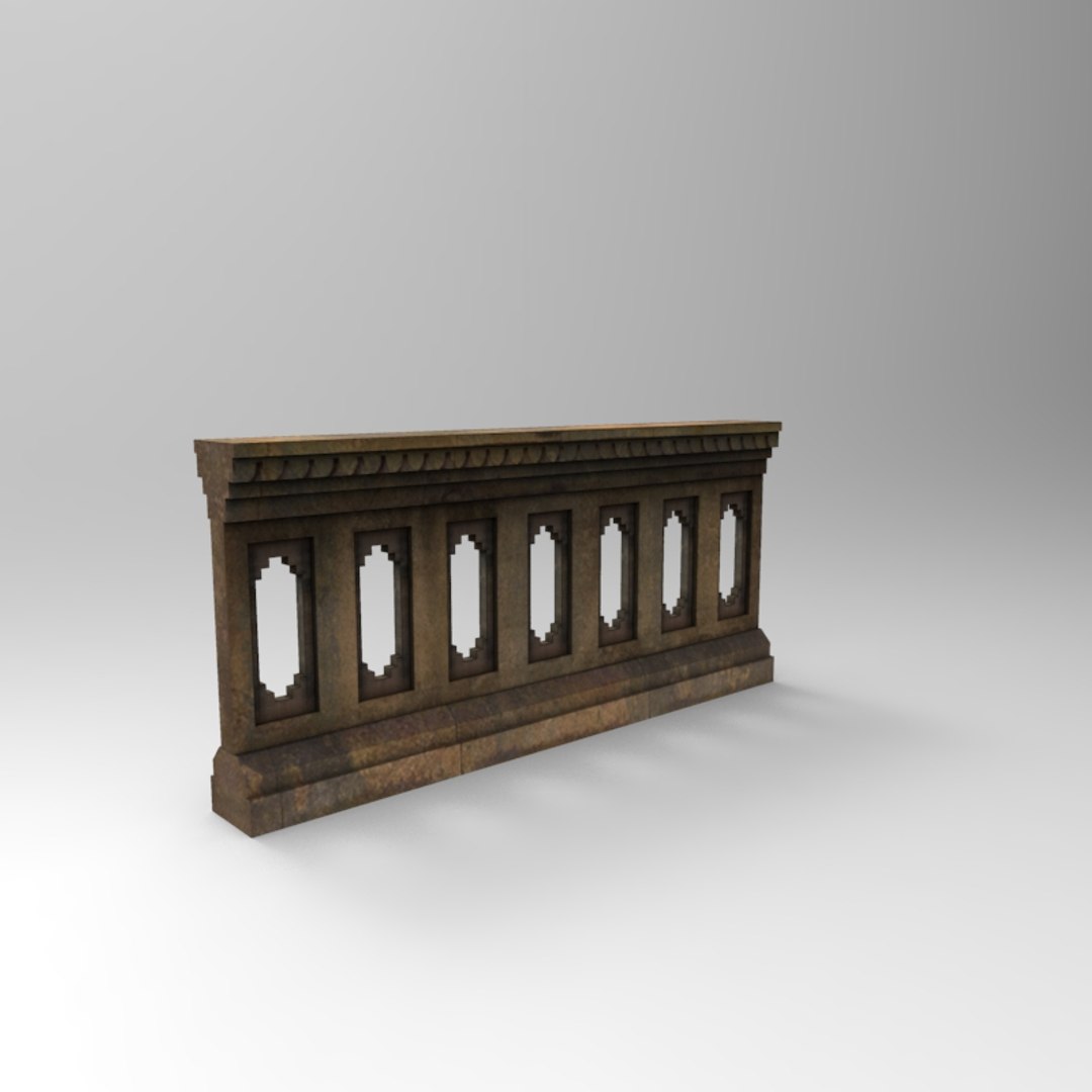 Stone Railing 3d Model