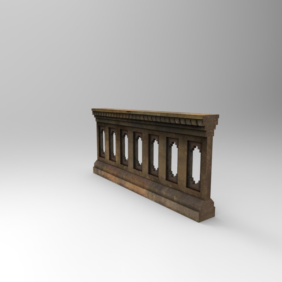 Stone Railing 3d Model