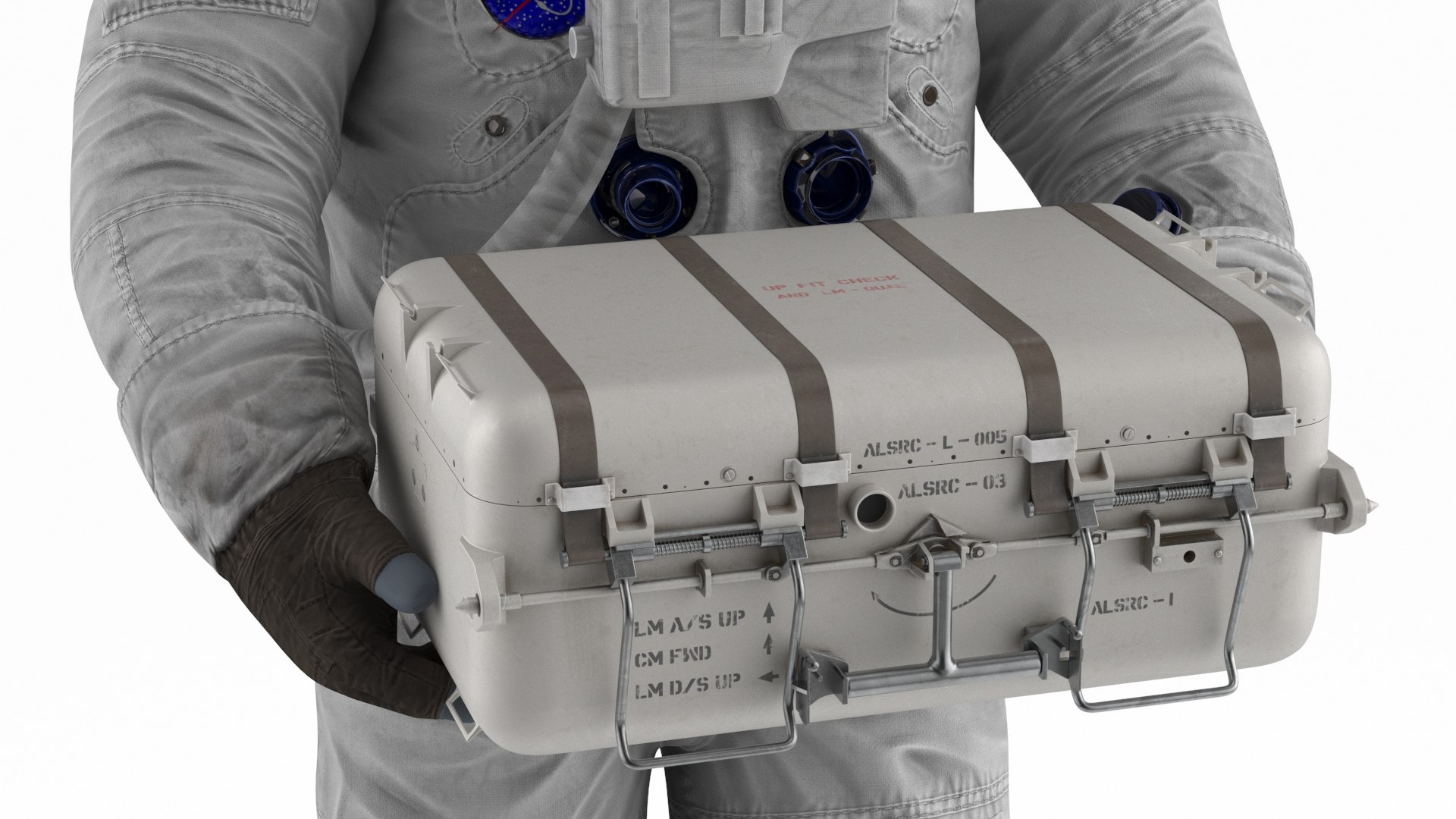 3D NASA Lunar Sample Return Container In Hand Astronaut Model ...
