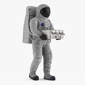 3D NASA Lunar Sample Return Container in Hand Astronaut model