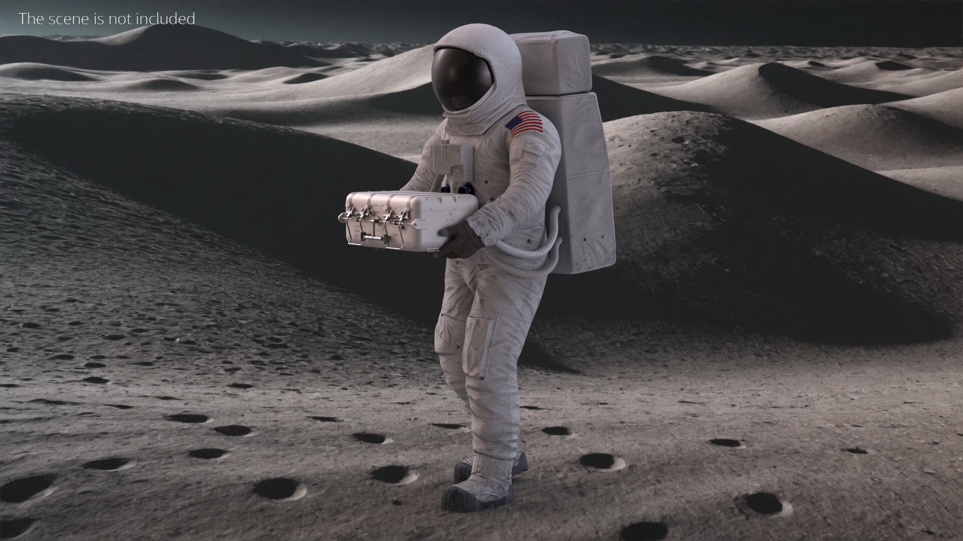 3D NASA Lunar Sample Return Container In Hand Astronaut Model ...