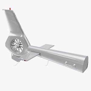 3D helicopter tail rotor copter model