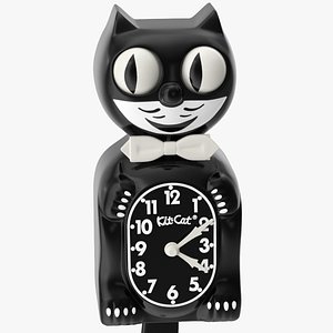 3D model Classic Black Kit Cat Clock Rigged for Maya