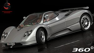 3d model of pagani zonda c12 2000