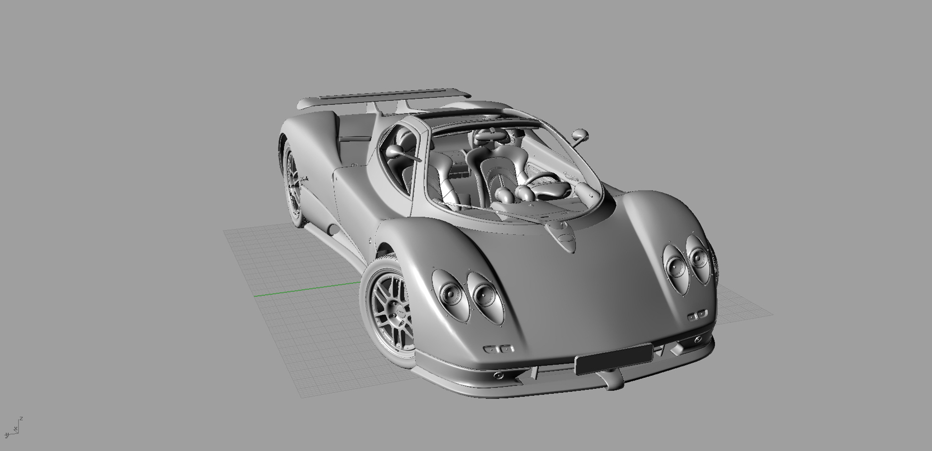 3d Model Of Pagani Zonda C12 2000