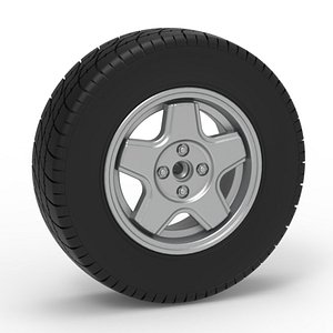 3D model Front wheel of BriSCA Formula 2 Stock Car Scale 1 to 25
