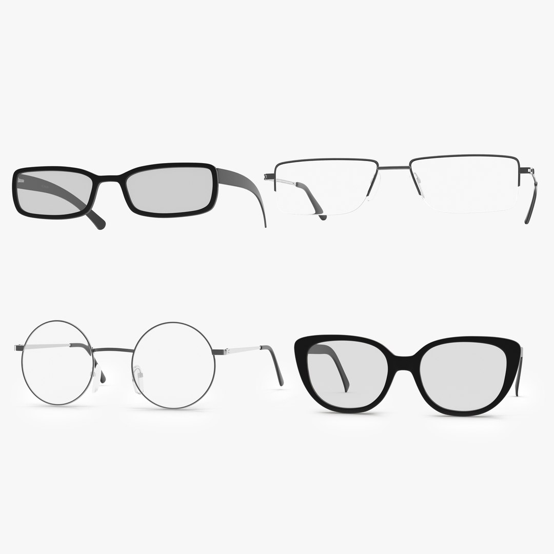 Glasses Collection 3D model preview