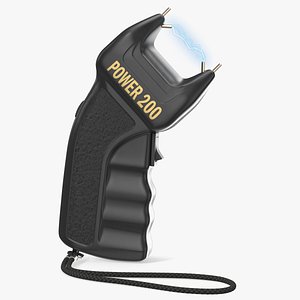 3D Stun Gun Power 200 with Electrical Charge Fur model