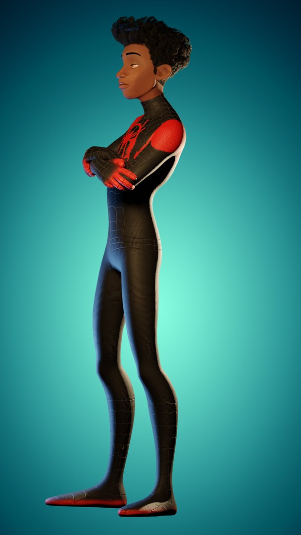 Miles Morales From Spider-Man Into the Spider-Verse 3D model https://p.turbosquid.com/ts-thumb/rA/FBbLoq/TD/sidespider/png/1687092680/1920x1080/fit_q87/85e1715c7c709c445b46243cb8b52617ac220825/sidespider.jpg