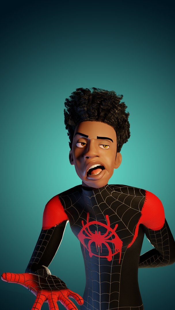 Miles Morales From Spider-Man Into the Spider-Verse 3D model ...