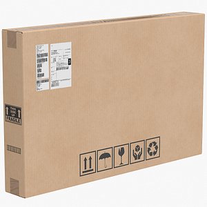 3D Cardboard Box 7 Closed
