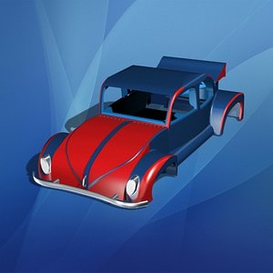 toy car body 3d obj