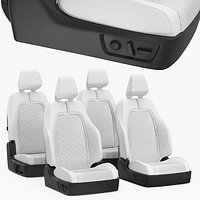 Modern Auto Seats with Integrated Headrests Set