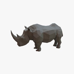 Rhino low poly model