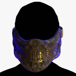 3D Gas mask respirator scifi futuristic 3D model model