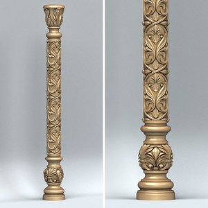 carved column 3D model