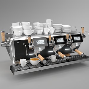 blender grouped astoria coffee machine 3D model