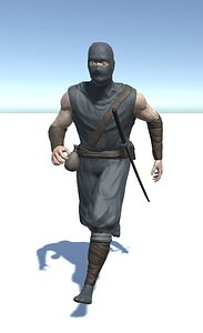 ninja character morph face 3D