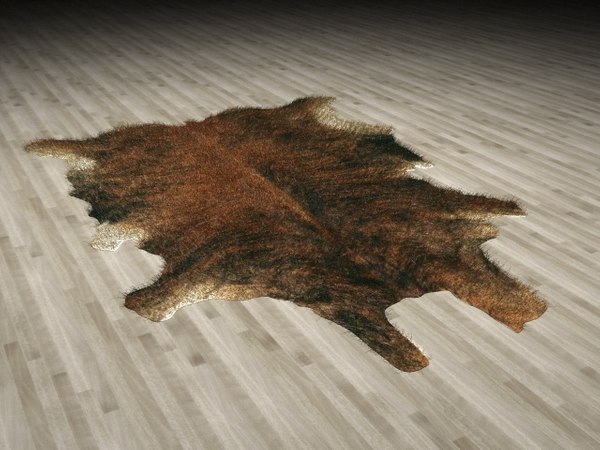 fur rug skin 3d model