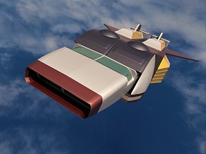 3D gunper spaceship daltanious model