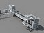 automatic production packing line 3D model