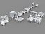 automatic production packing line 3D model