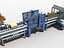 automatic production packing line 3D model