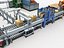 automatic production packing line 3D model