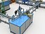automatic production packing line 3D model