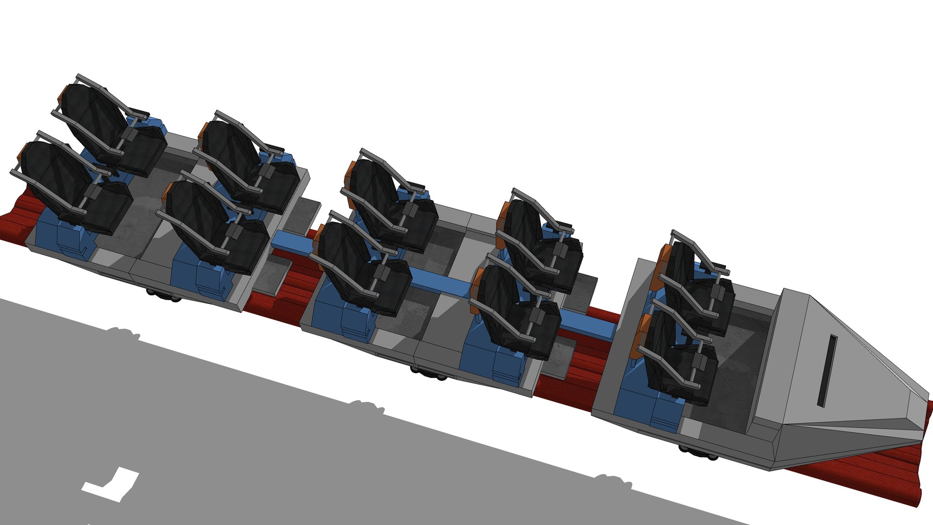 Rollercoaster Car Cart Sit 3D - TurboSquid 2346699
