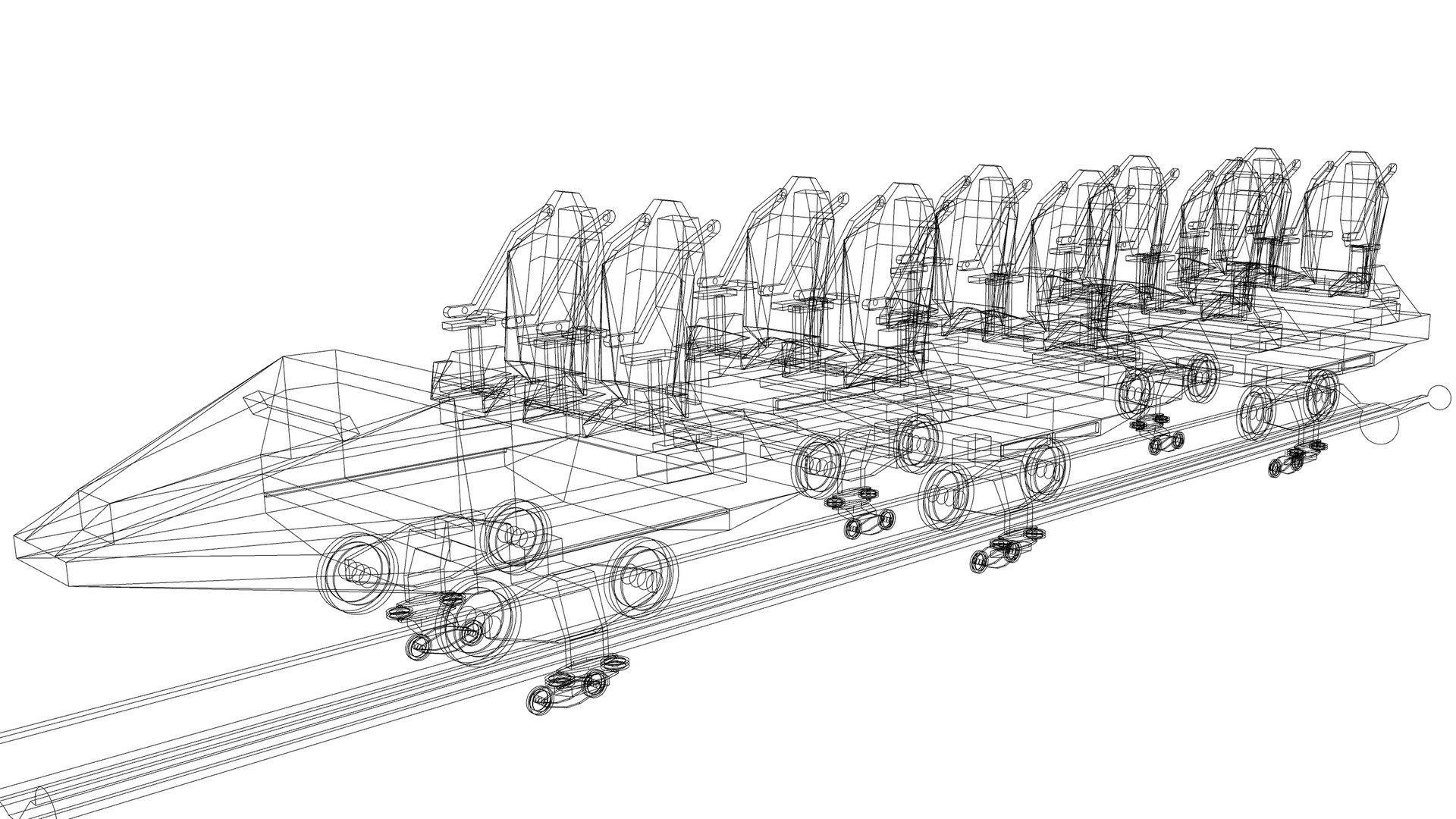 Rollercoaster Car Cart Sit 3D - TurboSquid 2346699