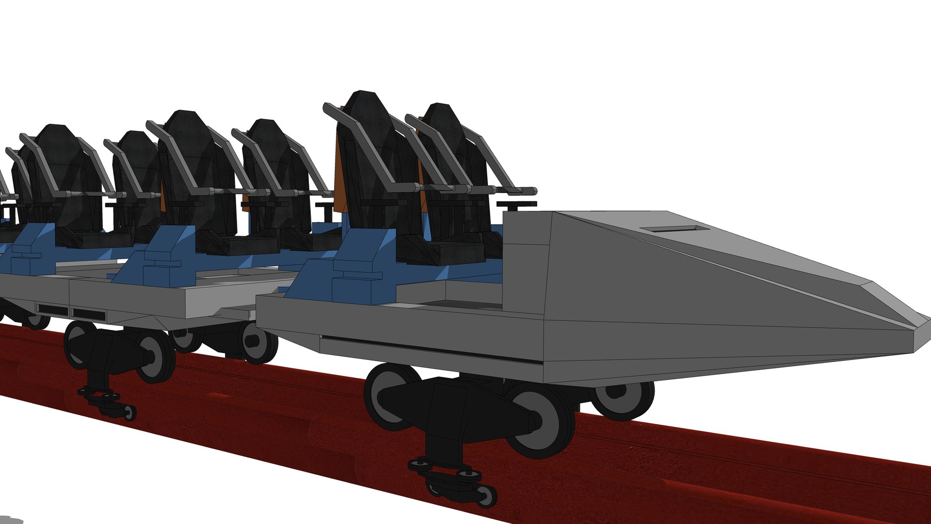 Rollercoaster Car Cart Sit 3D - TurboSquid 2346699