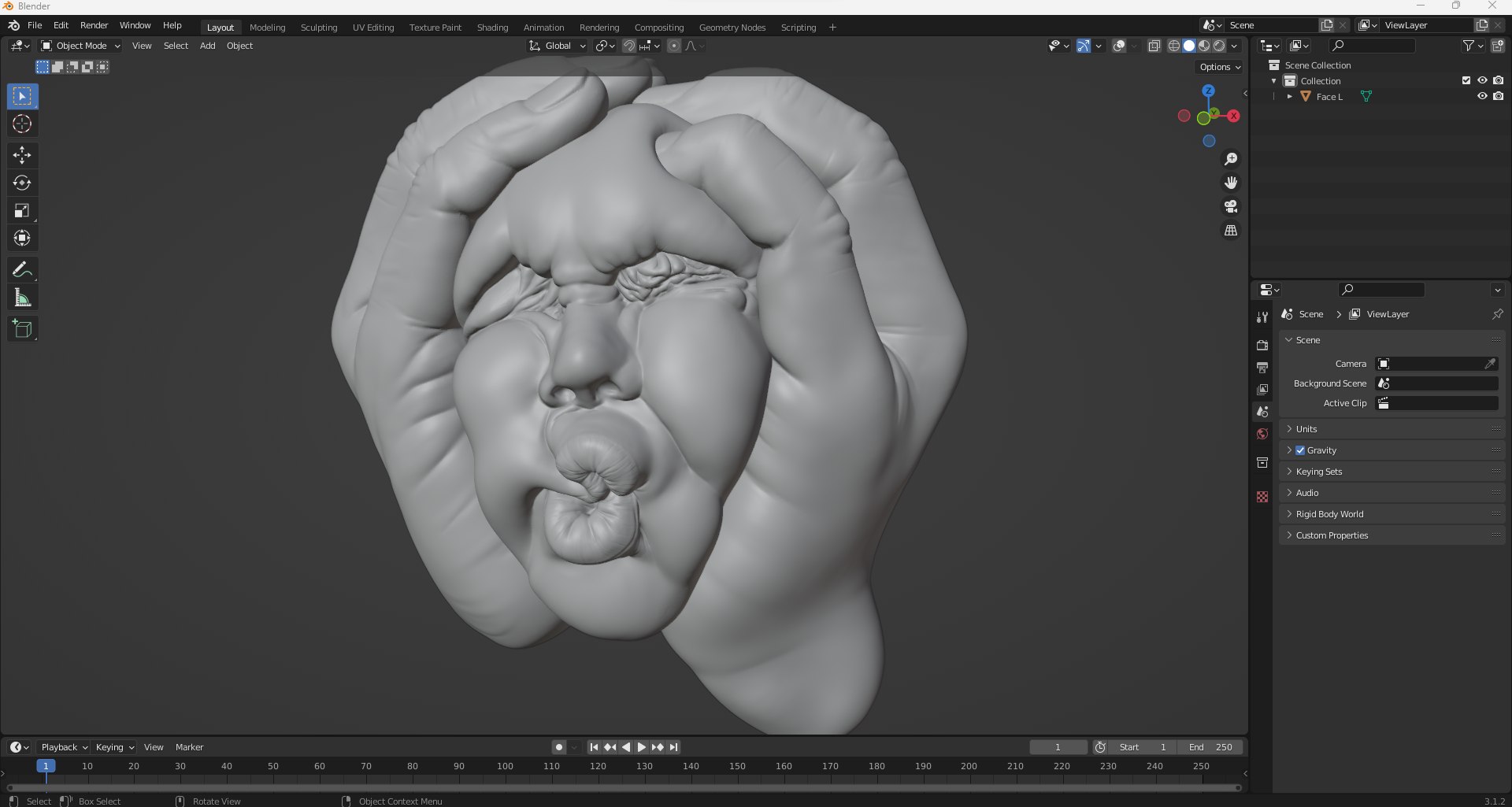 Face 3d Wallart 3D model https://p.turbosquid.com/ts-thumb/rA/hkEYnq/lX/blender/png/1687717317/1920x1080/fit_q87/599188bb253417e948de482f09f4abae92dcb28d/blender.jpg
